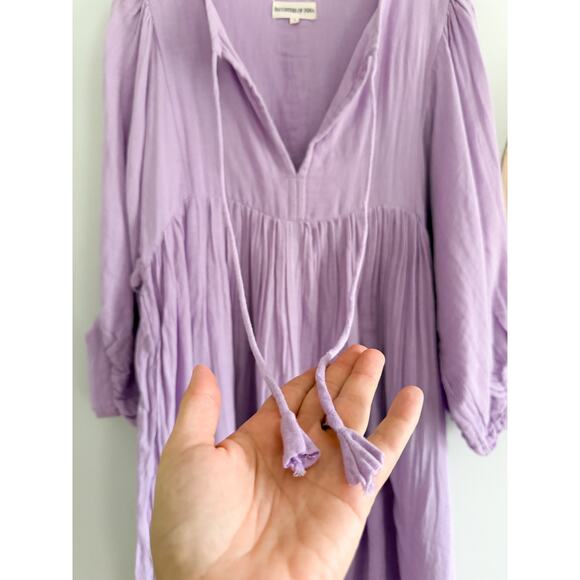 Daughters of India | Kyra Mini Dress in Lilac Gauze | Sz L - Picture 7 of 9